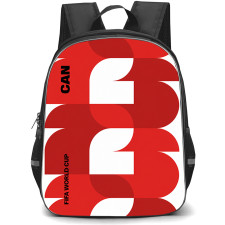 FIFA World Cup 2026 Canada Backpack School Bag StudentPack - FIFA World Cup 2026 Canada Pride Slogan Minimalist Poster