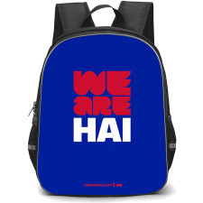 FIFA World Cup 2026 Haiti Backpack School Bag StudentPack - FIFA World Cup 2026 Haiti Pride Slogan Minimalist Poster