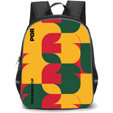FIFA World Cup 2026 Portugal Backpack School Bag StudentPack - FIFA World Cup 2026 Portugal Pride Slogan Minimalist Poster