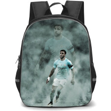 Kyle Walker Backpack StudentPack - Kyle Walker Manchester City F.C. Running Poster On Foggy Background