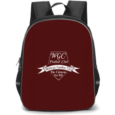 Welwyn Garden City Football Club Backpack School Bag StudentPack - Welwyn Garden City Football Club with Logo Brown Background