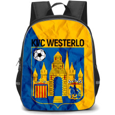KVC Westerlo Backpack School Bag StudentPack - Logo In Blue And Yellow Paper Background Football Club