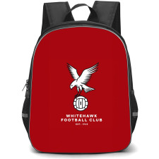 Whitehawk Football Club Backpack School Bag StudentPack - Whitehawk Football Club Logo with Red Background