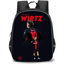 Florian Wirtz School Backpack StudentPack - Bayer 04 Leverkusen Florian Wirtz 10 Poster Design On Black Background