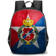 Wisla Krakow Backpack School Bag StudentPack - Logo In Grunge Overlay Red And Blue