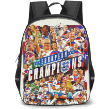 England Women's National Football Team Euro 25 Backpack StudentPack - Euro 25 Champions Retro Collage Poster