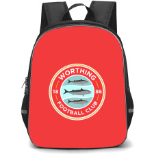 Worthing Backpack School Bag StudentPack - Large Logo In Peach Background Football Club