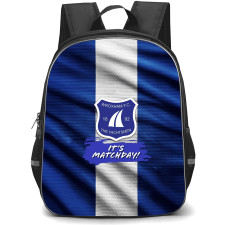 Wroxham Football Club Backpack School Bag StudentPack - Wroxham Football Club Logo with Jersey Stripe Brush Blue Effect