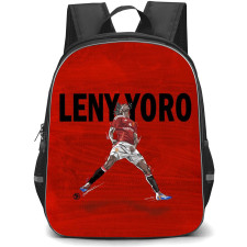 Leny Yoro Backpack StudentPack - Leny Yoro Goal Celebration Illustration Art On Red Background