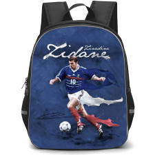 Zinedine Zidane Backpack StudentPack - Zinedine Zidane Dribbling With Ball Paint Splash
