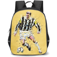 Zinedine Zidane Backpack StudentPack - Zinedine Zidane Dribble Scribble Art Poster