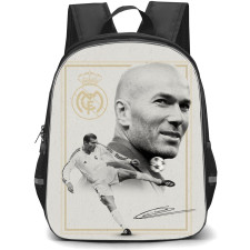 Zinedine Zidane Backpack StudentPack - Zinedine Zidane Kicking and Side Face Portrait