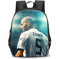 Zinedine Zidane Backpack StudentPack - Zinedine Zidane Mystical Zidane Side Portrait Raining Background