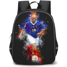 Zinedine Zidane Backpack StudentPack - Zinedine Zidane Watercolor Side Black Background