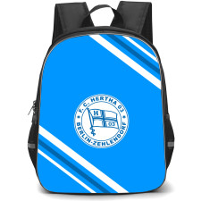 Hertha Zehlendorf Football Club Backpack School Bag StudentPack - Large Logo With Stripe