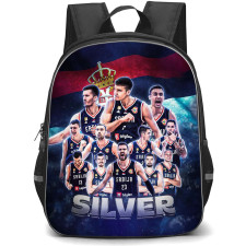 Fiba World Cup 2023 Serbia Backpack StudentPack - Serbia Team Silver Medal Poster
