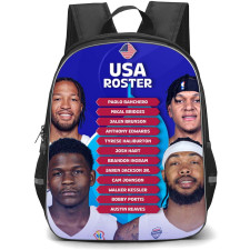 Fiba World Cup 2023 USA Backpack StudentPack - USA Roster Men's National Team Poster