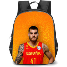Fiba World Cup 2023 Willy Hernangomez Backpack StudentPack - Willy Hernangomez Spain 41 Portrait On Orange Background