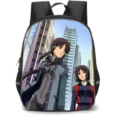 Full Metal Panic Backpack School Bag StudentPack - Xia Yu Lan And Xia Yu Fang Walking In City Portrait