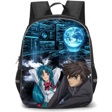 Full Metal Panic Backpack School Bag StudentPack - Sousuke Sagara And Kaname Chidori Smiling Portrait