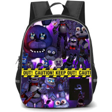 Five Nights At Freddys Bonnie School Backpack StudentPack - Bonnie Collage Caution! Keep Out!