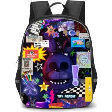Five Nights At Freddys Bonnie School Backpack StudentPack - Bonnie Collage Try Again