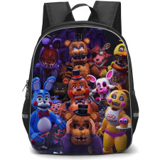 Five Nights At Freddys School Backpack StudentPack - Characters Illustration Black Background