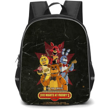 Five Nights At Freddys Backpack School Bag StudentPack - Five Nights At Freddys Characters Retro Art Series Poster