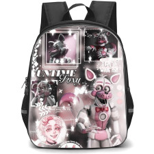 Five Nights At Freddys Foxy School Backpack StudentPack - Funtime Foxy Collage