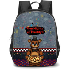Five Nights At Freddys Freddy Backpack School Bag StudentPack - Freddy Pizza Portrait Pixel Art