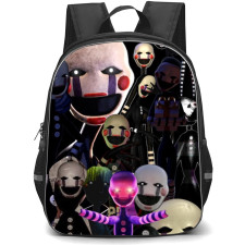 Five Nights At Freddys Marionette School Backpack StudentPack - Marionette Collage Black Background