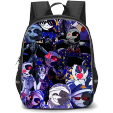 Five Nights At Freddys Moon School Backpack StudentPack - Moon Collage Black Background
