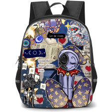 Five Nights At Freddys Moon School Backpack StudentPack - Moon Collage Newspaper Background