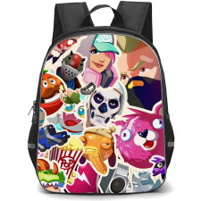 Fortnite School Backpack StudentPack - Fortnite Mania Chibi Sticker Collage