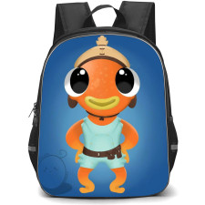 Fortnite Fishstick Backpack StudentPack - Fishstick Chibi Art Watercolor Painting
