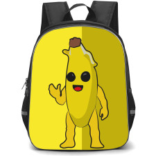 Fortnite Peely Backpack StudentPack - Peely Chibi Art Yellow Background