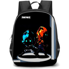 Fortnite Raven School Backpack StudentPack - Raven Chibi On Black Background