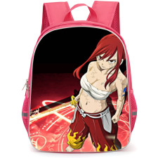 Fairy Tail Erza Scarlet Backpack StudentPack - Erza Scarlet Red Light Circle