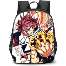 Fairy Tail Natsu Dragneel Backpack StudentPack - Natsu Dragneel Collage