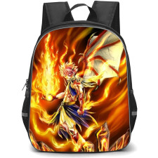 Fairy Tail Natsu Dragneel Backpack StudentPack - Natsu Dragneel Hold Fire Portrait