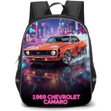 1969 Chevrolet Camaro Backpack School Bag StudentPack - 1969 Chevrolet Camaro On City Night Digital Art Poster