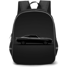 1969 Chevrolet Camaro SS Backpack School Bag StudentPack - 1969 Chevrolet Camaro SS Black On Dark Background