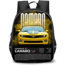 Chevrolet Camaro 5th Gen Backpack School Bag StudentPack - Chevrolet Camaro Yellow 5th Gen Poster