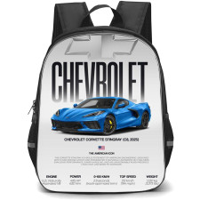 2025 Chevrolet Corvette StingRay C8 Backpack School Bag StudentPack - 2025 Chevrolet Corvette StingRay C8 Blue Poster