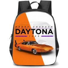 1969 Dodge Charger Backpack School Bag StudentPack - 1969 Dodge Charger Daytona Orange Iconic Muscle Car Poster