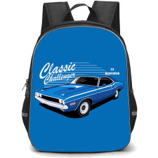1st Gen Dodge Challenger Backpack School Bag StudentPack - 1st Gen Blue Dodge Challenger Classic Illustration Art Poster