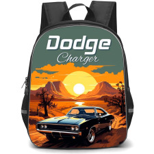 1968 Dodge Charger Backpack School Bag StudentPack - 1968 Dodge Charger Digital Illustration Sunset Poster