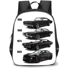 Dodge Charger Backpack School Bag StudentPack - Dodge Charger Evolution 1966 - 2023 Sticker