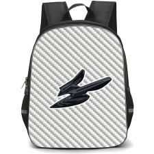 Dodge Hornet Backpack School Bag StudentPack - Dodge Hornet Logo On Silver Carbon Fiber Background