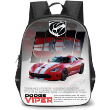 Dodge Viper Backpack School Bag StudentPack - Dodge Viper Fan Art Poster